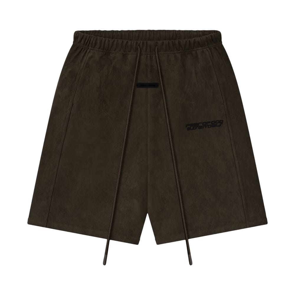 Fear of God Essentials Suede Fleece Relaxed Shorts Brown