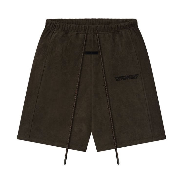 Fear of God Essentials Suede Fleece Relaxed Shorts Brown