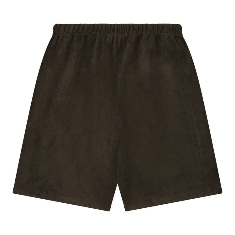 Fear of God Essentials Suede Fleece Relaxed Shorts Brown