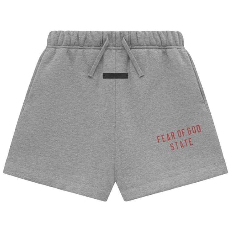 Fear of God Essentials Kids Fleece Soccer Shorts Dark Heather