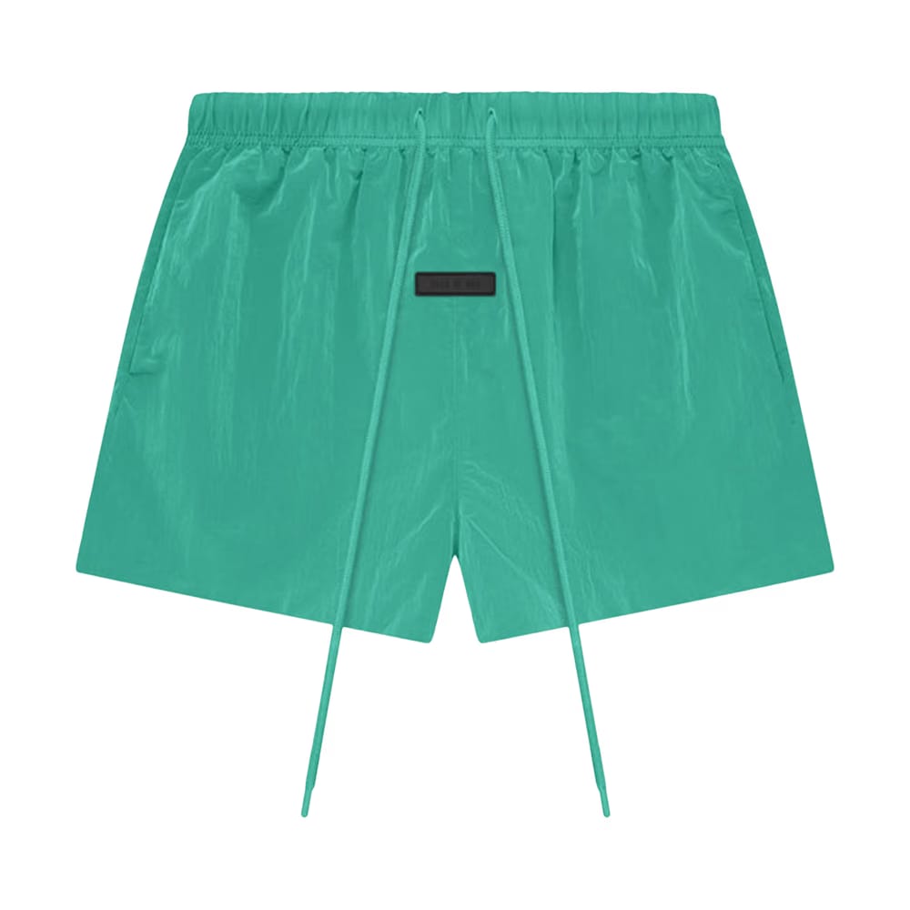 Fear of God Essentials Crinkle Nylon Running Shorts Mint Leaf