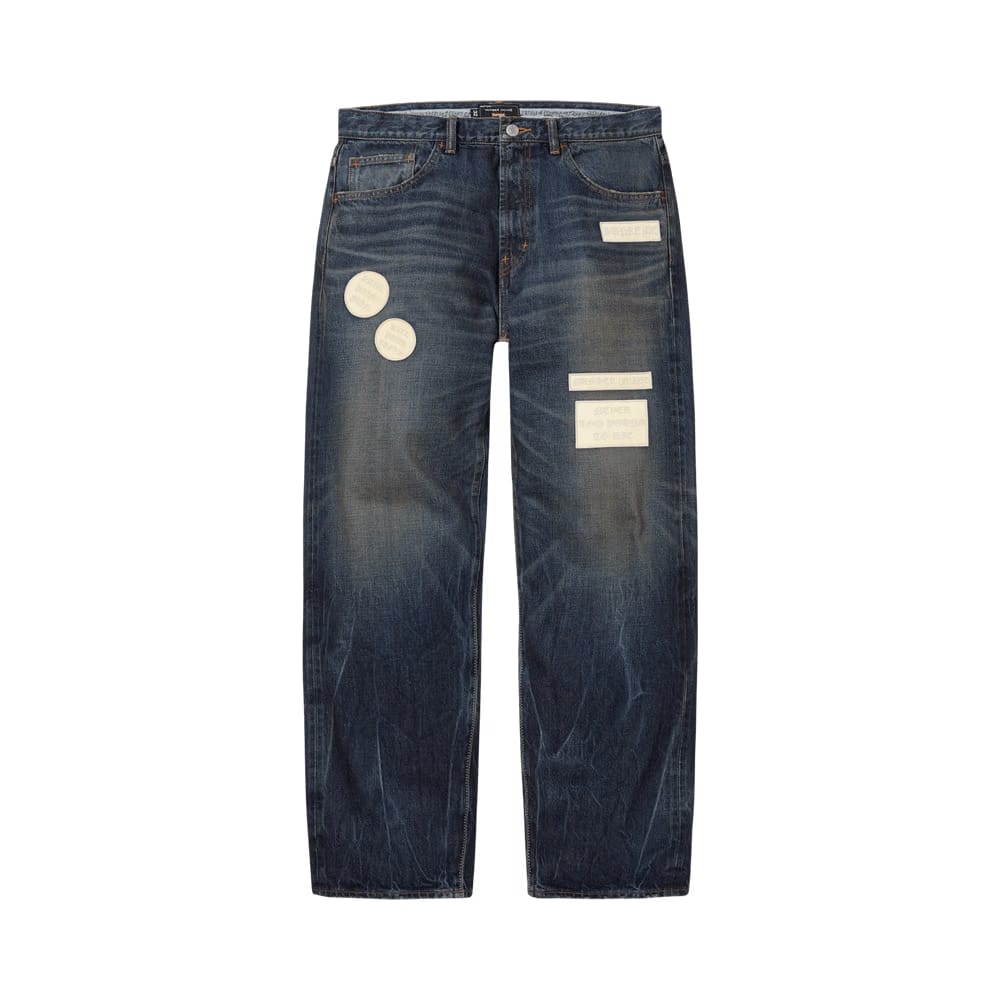 Supreme x Number (N)Ine Patches Loose Fit Selvedge Jean Washed Indigo