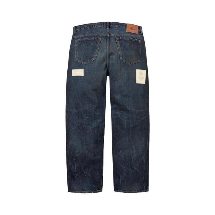 Supreme x Number (N)Ine Patches Loose Fit Selvedge Jean Washed Indigo