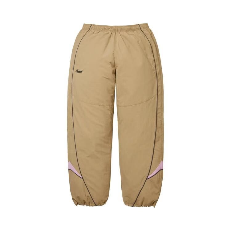 Supreme Contrast Piping Track Pant Tan