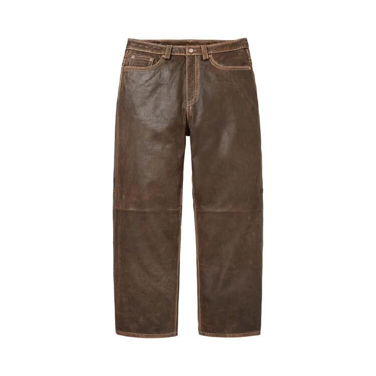 Supreme x True Religion Loose Fit Leather Pant Brown