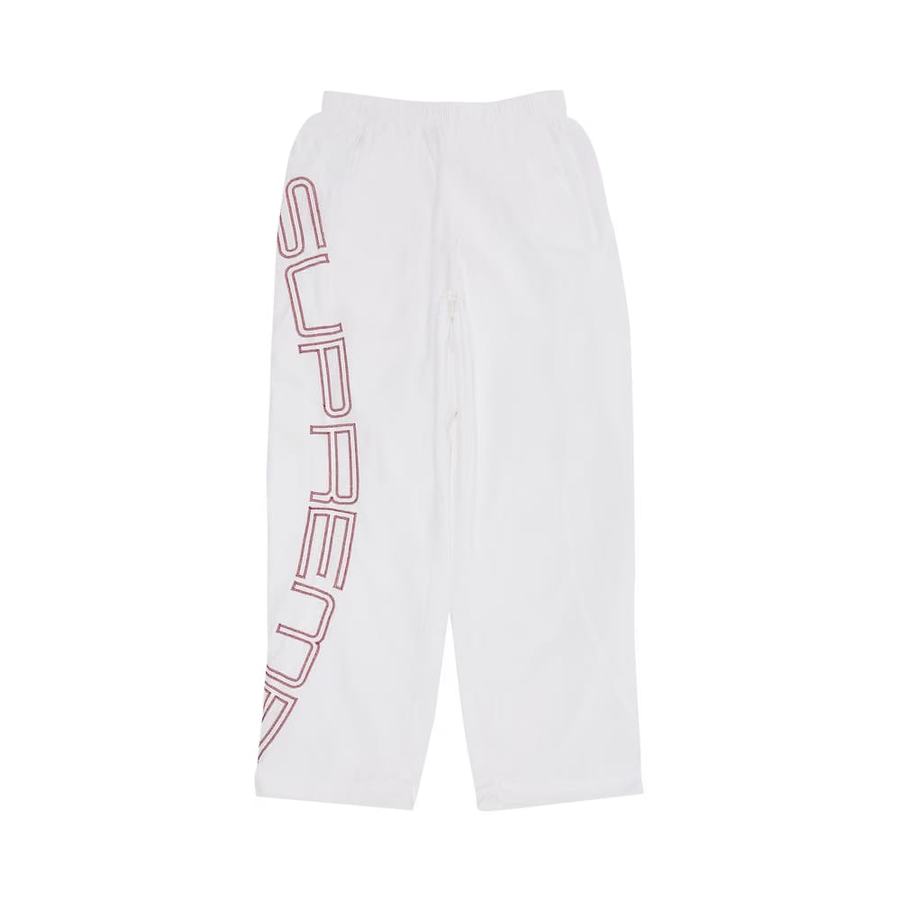 Supreme Spellout Embroidered Track Pant White