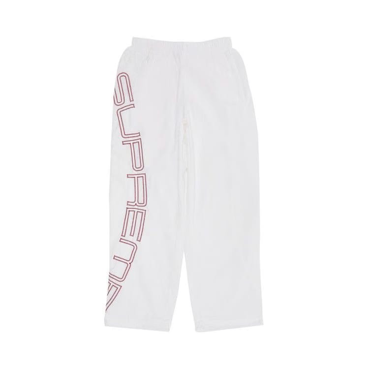Supreme Spellout Embroidered Track Pant White