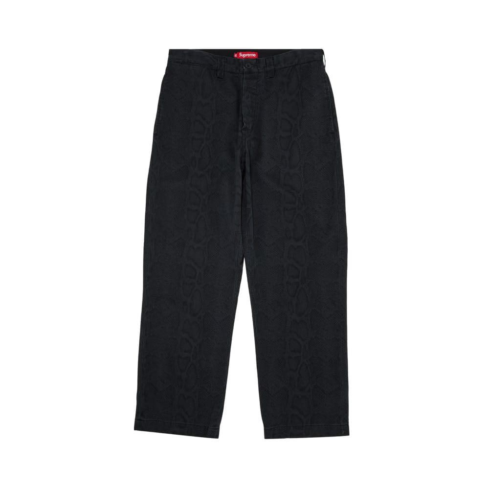 Supreme Snake Print Chino Pant Charcoal
