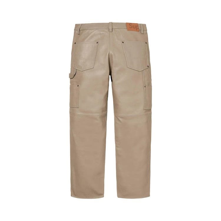 Supreme Leather Double Knee Painter Pant Tan