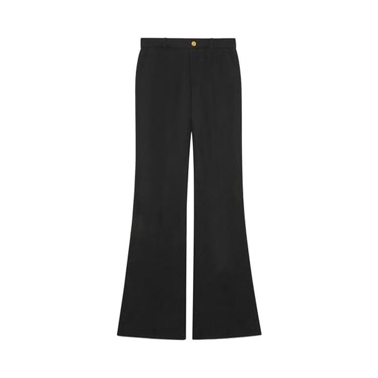 Gucci Cady Crepe Wool Silk Pants Black