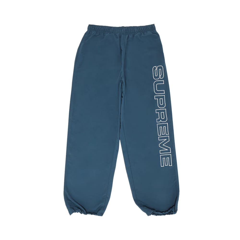 Supreme Spellout Embroidered Track Pant Dark Blue