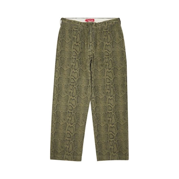 Supreme Snake Print Chino Pant Olive