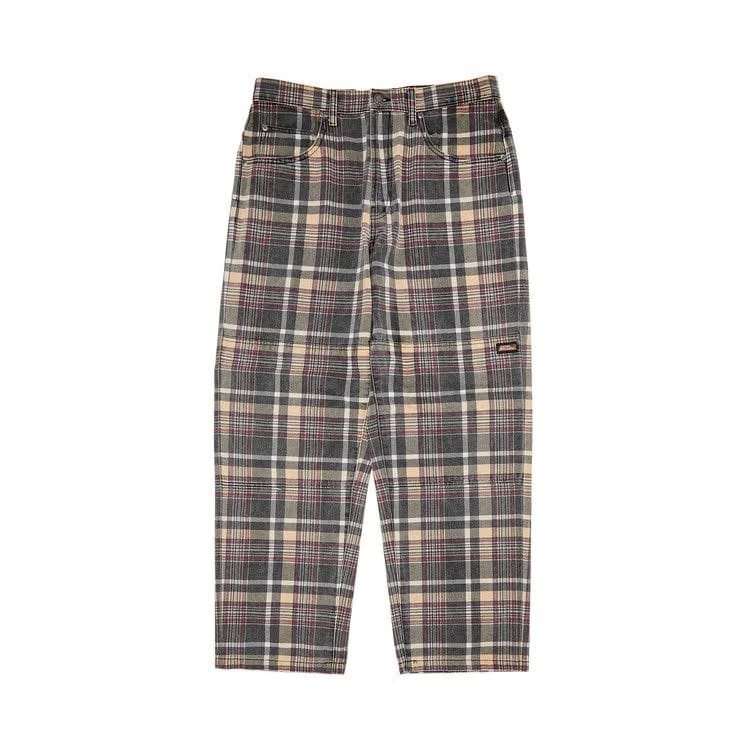 Supreme x Dickies Double Knee Baggy Jean Black Plaid