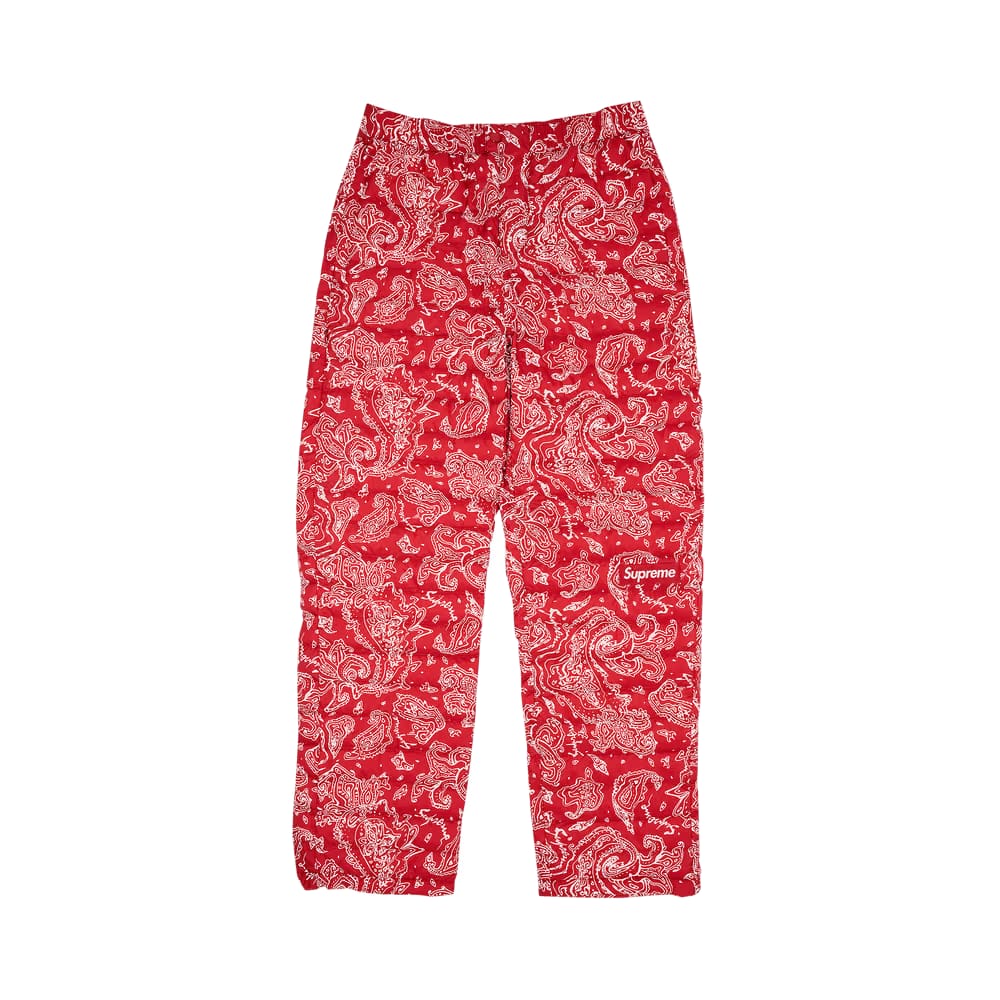 Supreme Micro Down Pant Red Paisley