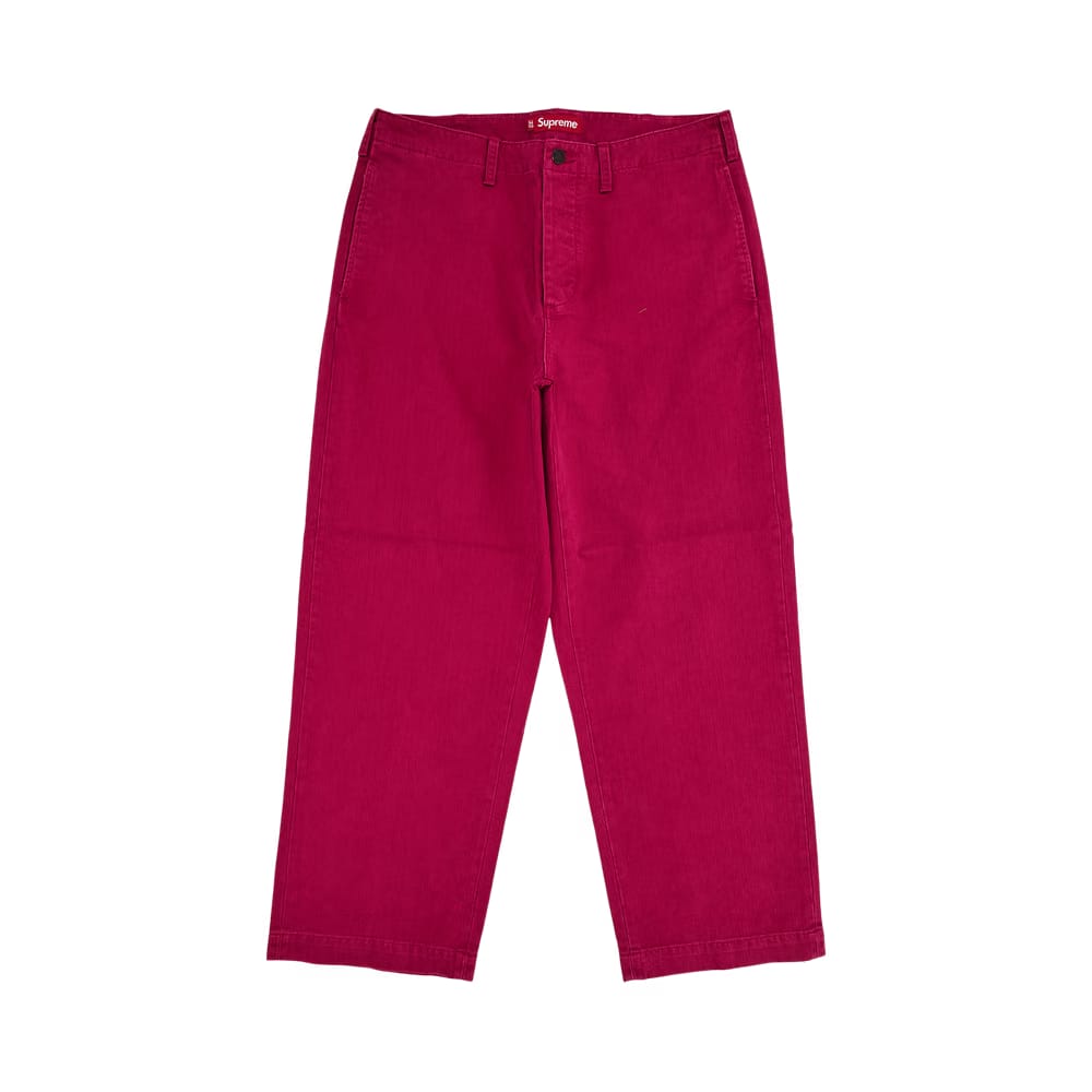 Supreme Washed Herringbone Chino Pant Plum