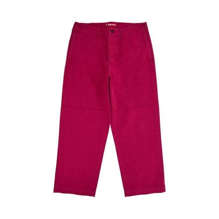 Supreme Washed Herringbone Chino Pant Plum