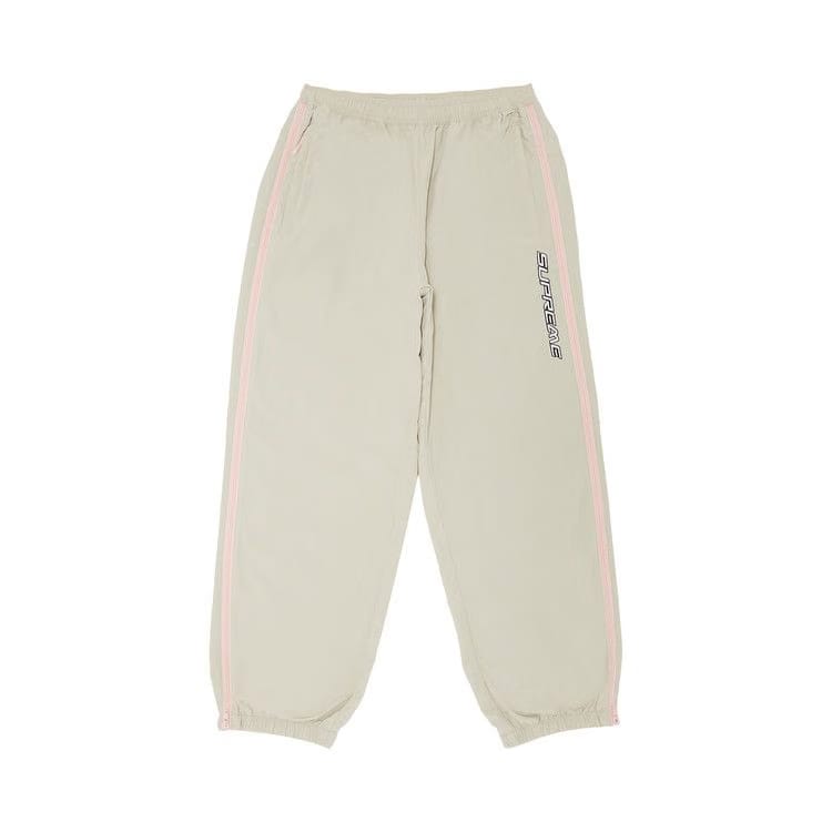 Supreme Contrast Zip Warm Up Pant Tan