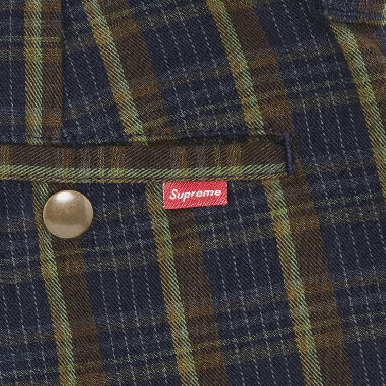 Supreme Work Pant Navy Plaid