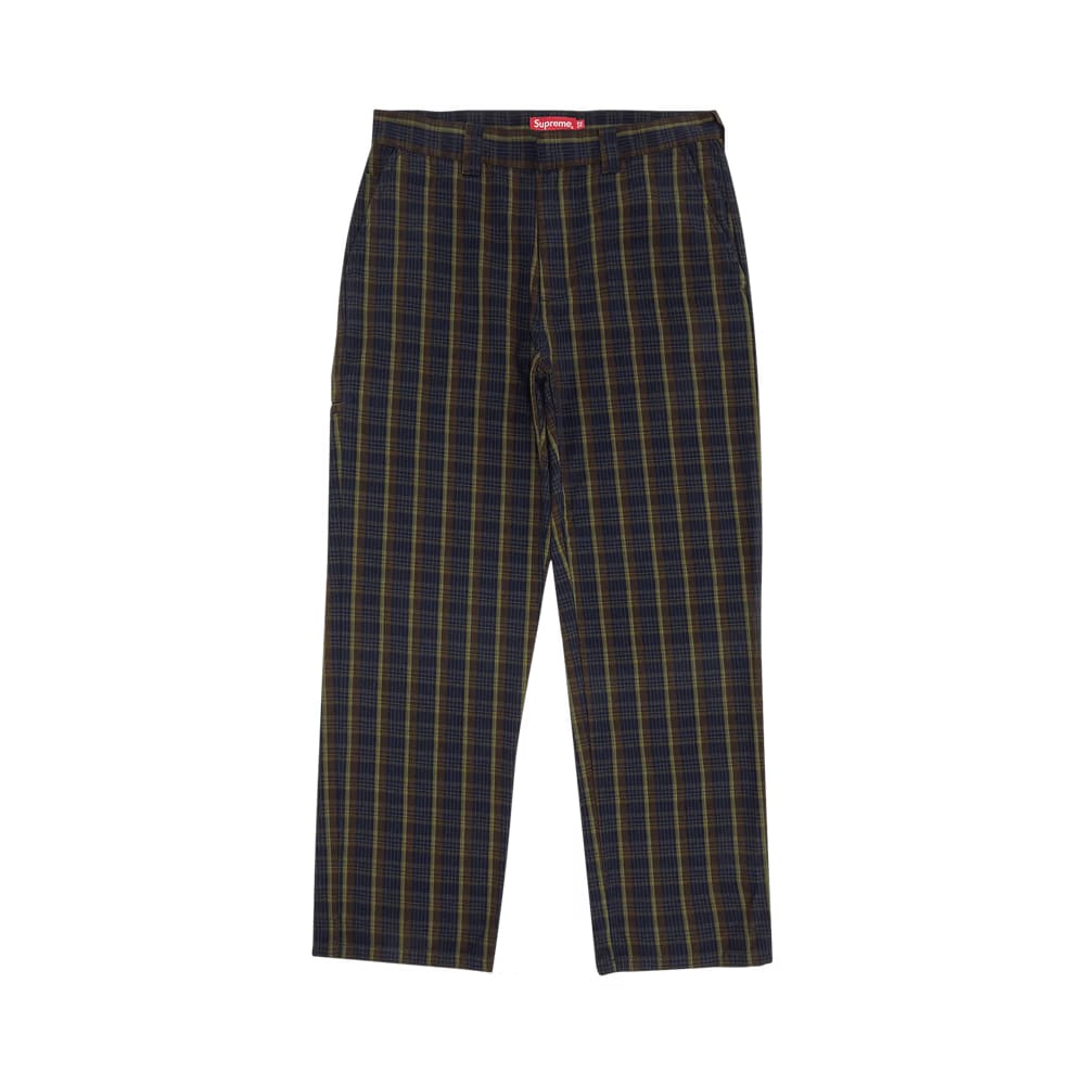 Supreme Work Pant Navy Plaid