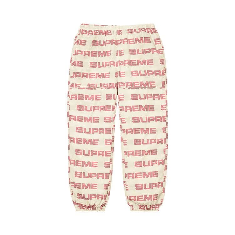 Supreme Logo Ripstop Track Pant Natural