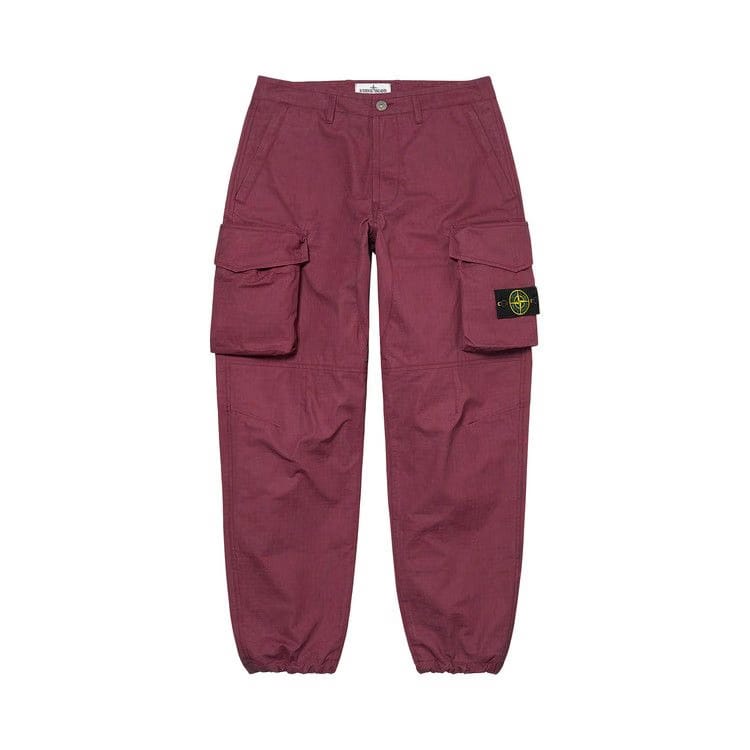 Supreme x Stone Island Reactive Ice Camo Ripstop Cargo Pant Red