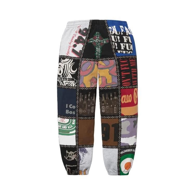 Supreme x Number (N)Ine Patchwork Sweatpant Multicolor