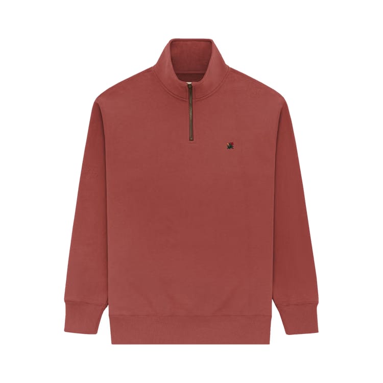 Aimé Leon Dore Crest Quarter Zip Pullover Marsala