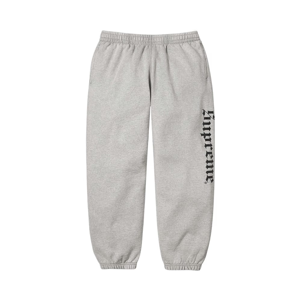 Supreme Washed Old English Sweatpant Heather Grey