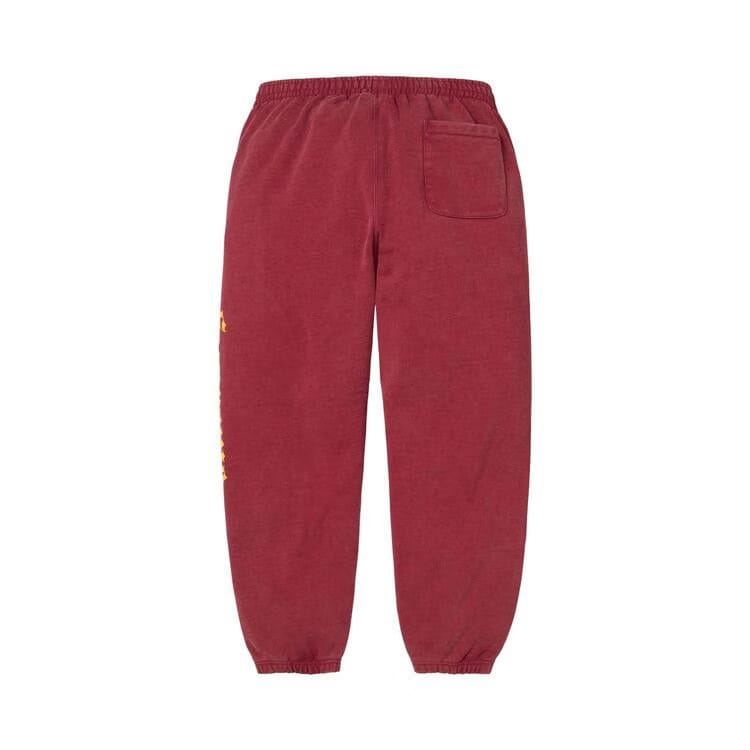 Supreme Washed Old English Sweatpant Cardinal
