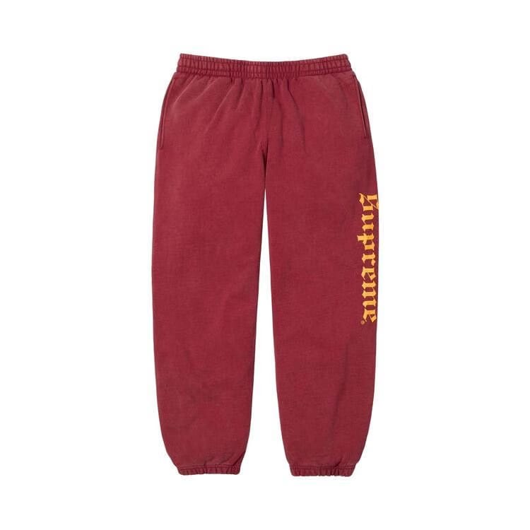 Supreme Washed Old English Sweatpant Cardinal
