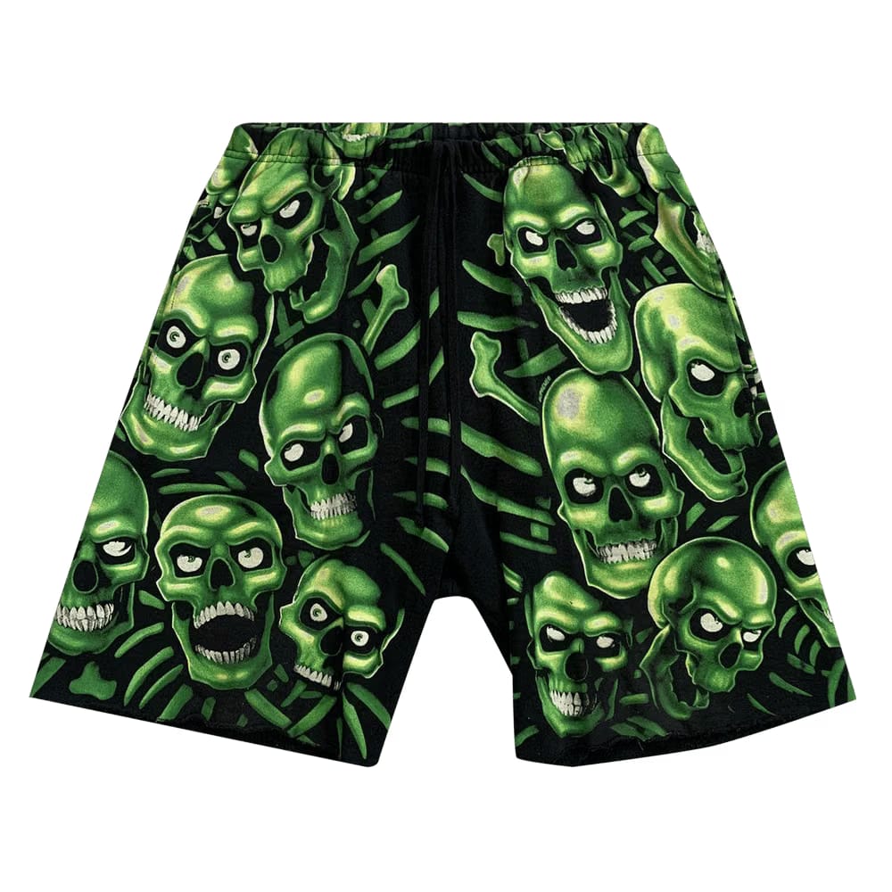 Supreme x Liquid Blue Skull Pile Shorts Green