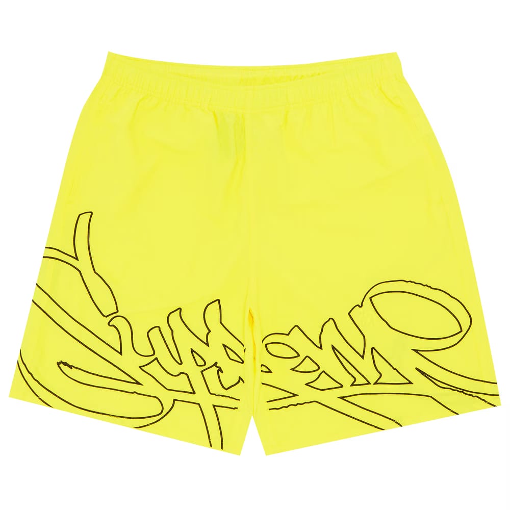 Supreme Tag Water Shorts Yellow