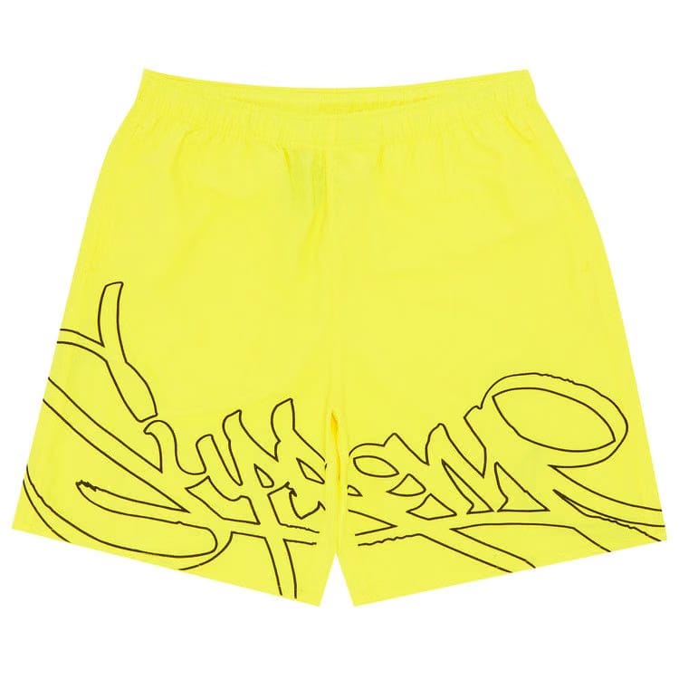 Supreme Tag Water Shorts Yellow