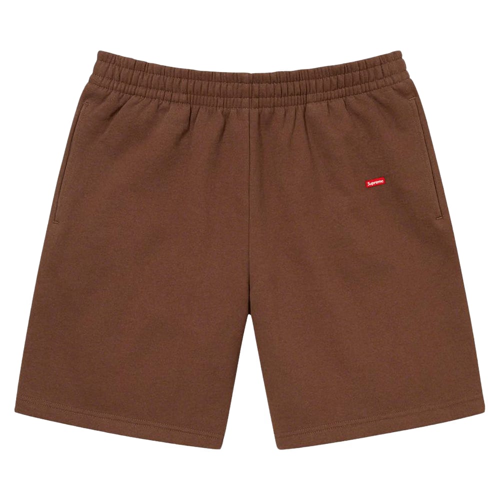 Supreme Small Box Sweatshort Dark Brown
