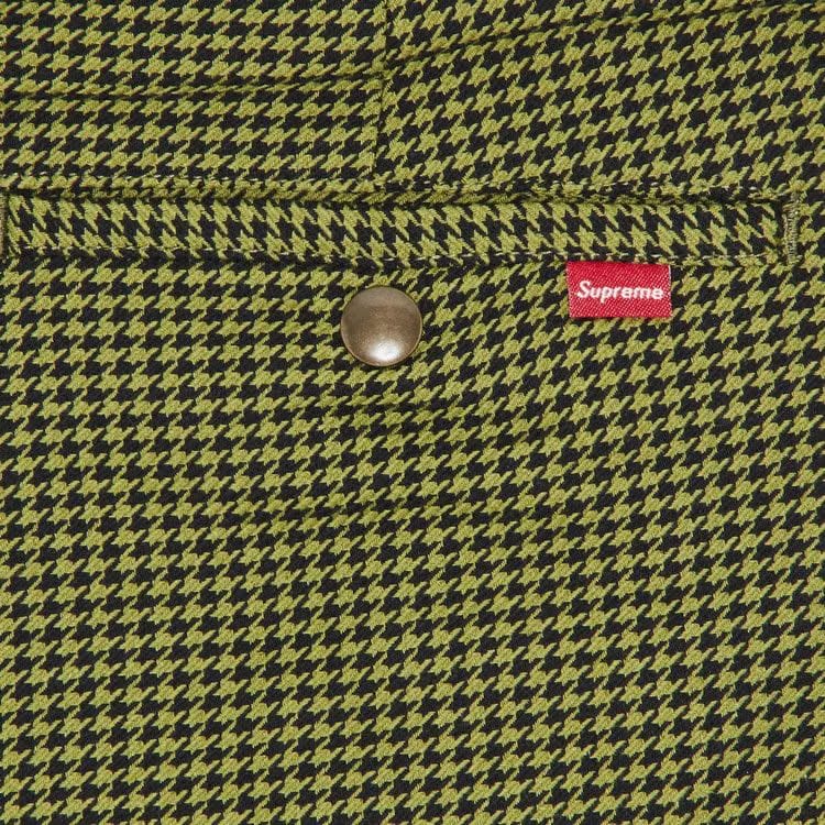 Supreme Work Shorts Olive Houndstooth