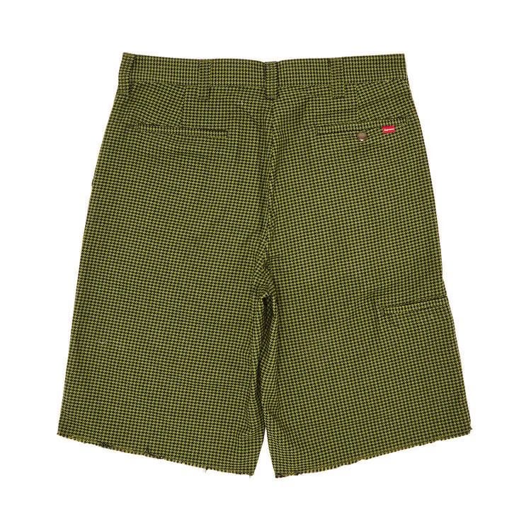 Supreme Work Shorts Olive Houndstooth