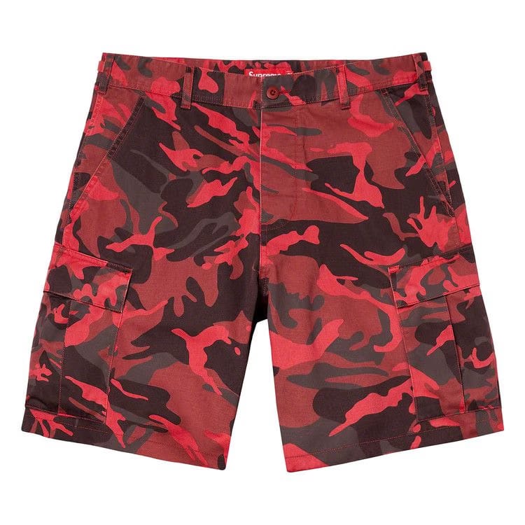 Supreme Cargo Shorts Red Camo