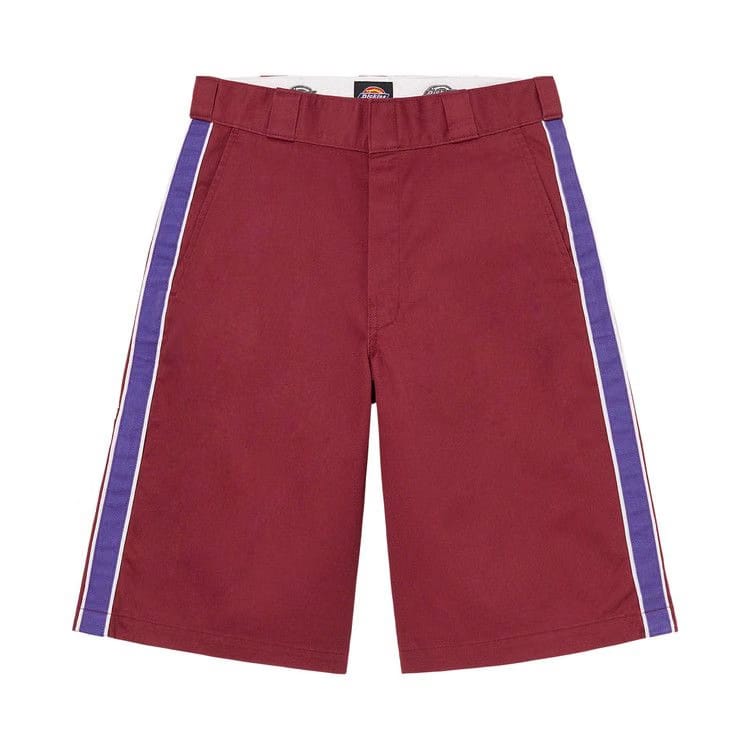 Supreme x Dickies Stripe 13" Loose Fit Work Shorts Maroon