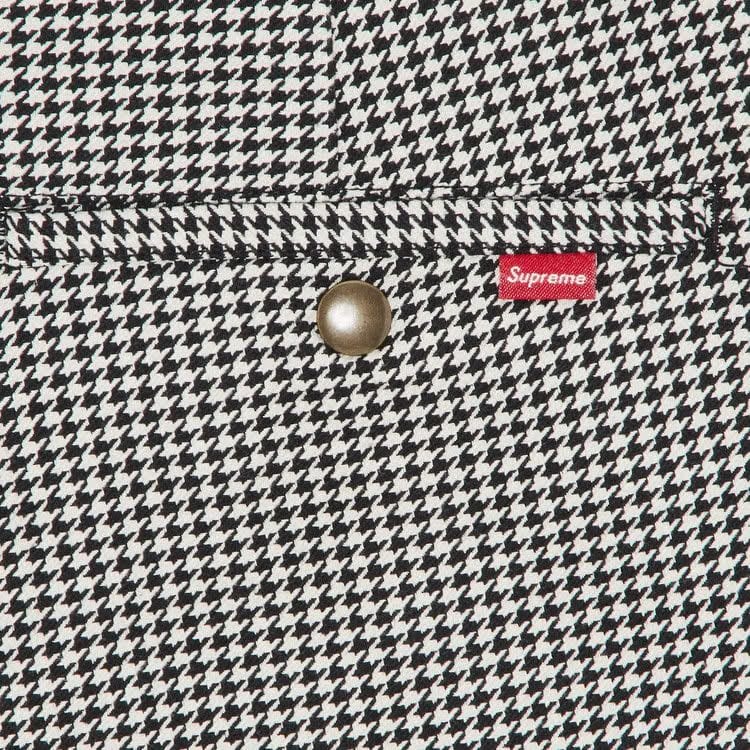 Supreme Work Shorts White Houndstooth