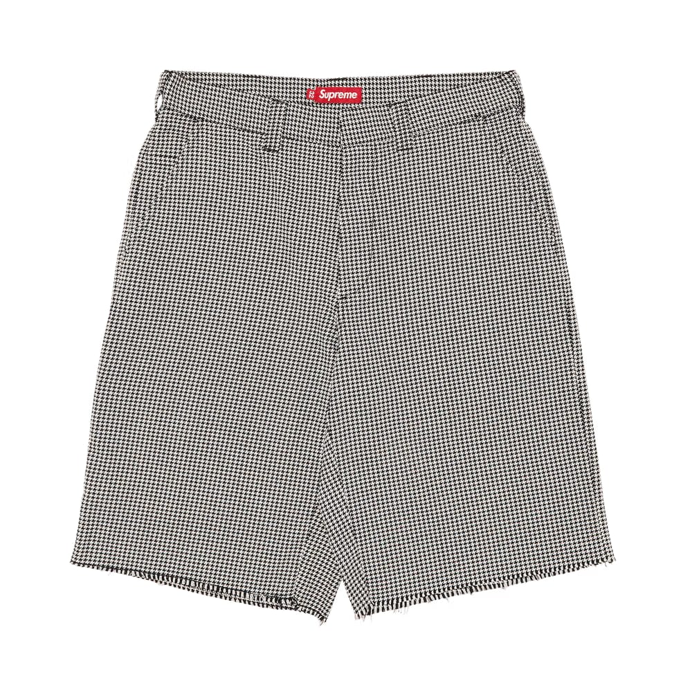 Supreme Work Shorts White Houndstooth