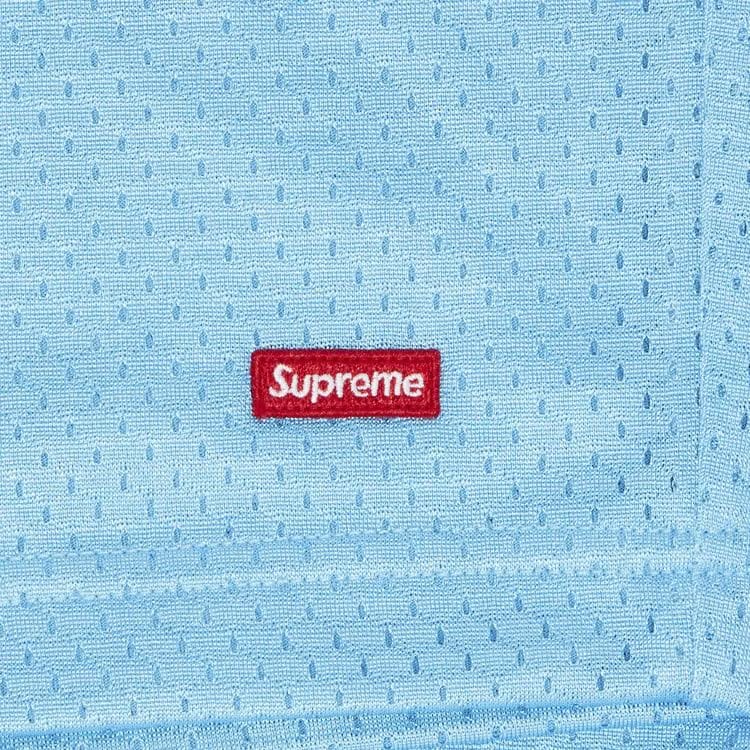 Supreme Small Box Baggy Mesh Shorts Cyan
