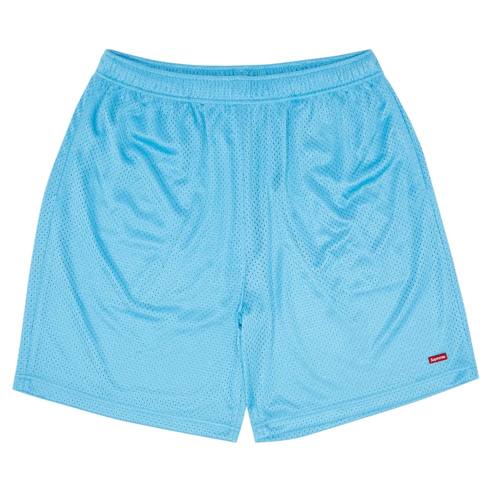 Supreme Small Box Baggy Mesh Shorts Cyan