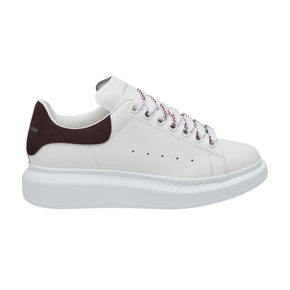 Alexander McQueen Wmns Oversized Sneaker 'White Dark Burgundy'