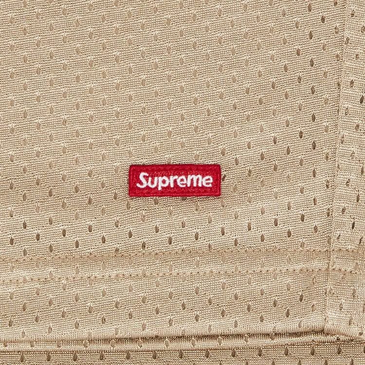 Supreme Small Box Baggy Mesh Shorts Tan