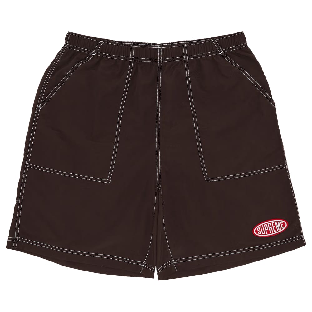 Supreme Nylon Painter Shorts Dark Brown