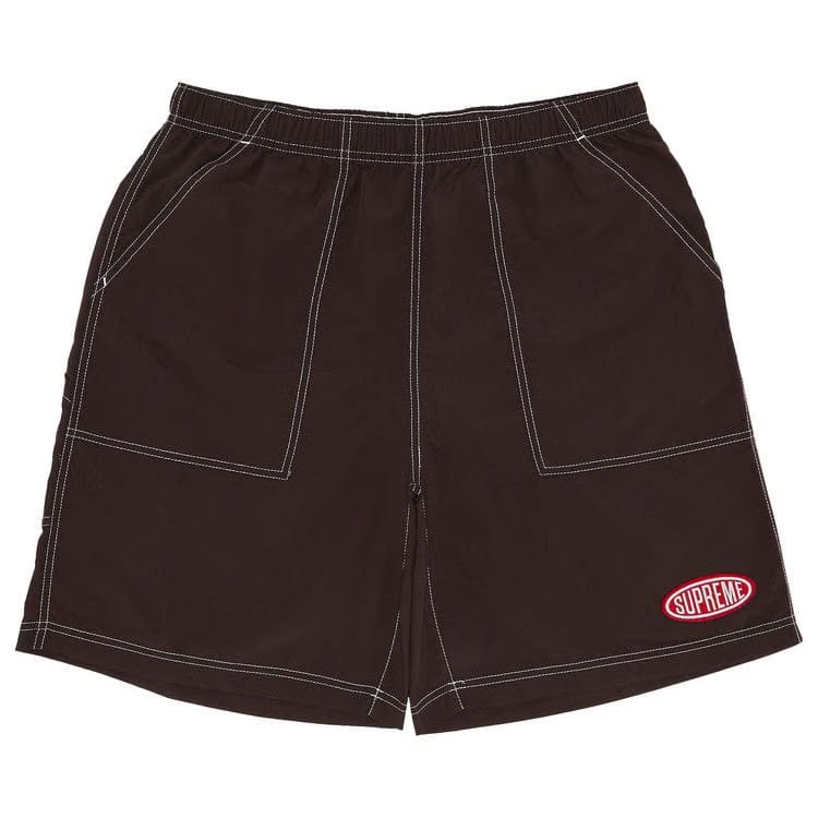 Supreme Nylon Painter Shorts Dark Brown