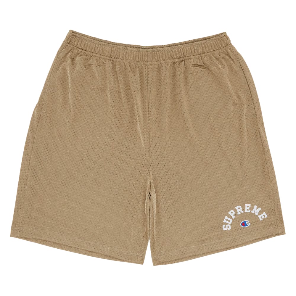 Supreme x Champion Mesh Shorts Tan