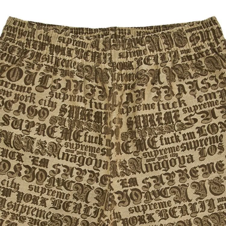 Supreme Cities Jacquard Shorts Tan