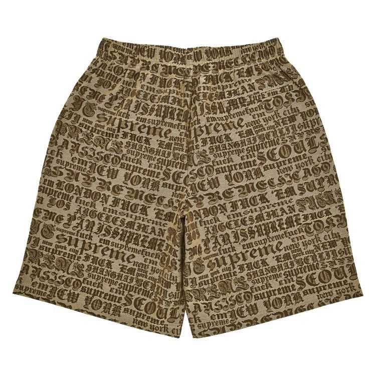 Supreme Cities Jacquard Shorts Tan