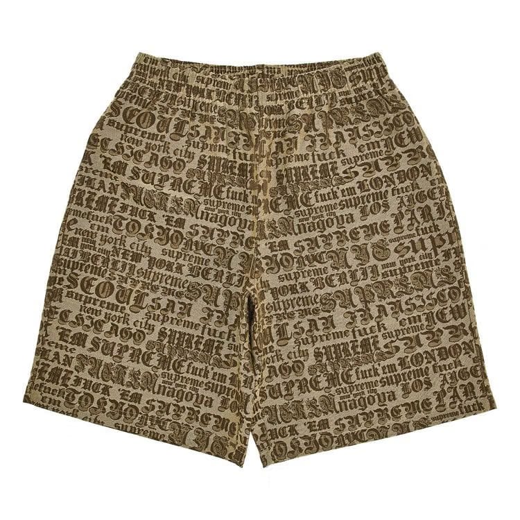 Supreme Cities Jacquard Shorts Tan